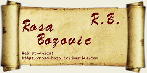 Rosa Božović vizit kartica